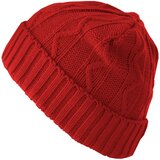 MSTRDS Beanie Cable Flap Beanie - Red | Shoptok.si