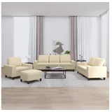 vidaXL 4-dijelni set sofa krem od tkanine