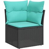  Vrtna sedežna garnitura z blazino 7 pcs Črna Poly ratan, (5000143103) | Shoptok.si