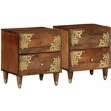  Noćni ormar s ladicama 2 pcs Medeno smeđa 40 x 33 x 46 cm | shoptok.hr
