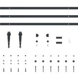 vidaXL Komplet kliznih vrata ormarića 244 cm ugljični čelik | shoptok.hr