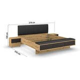 Rauch Möbel posteljna garnitura 180 cm x 200 cm , tekstil, leseni material črna, hrast artisan | Shoptok.si