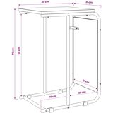  Bocni stol Crni hrast 40 x 31 x 55 cm Konstruirano drvo | shoptok.hr