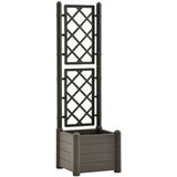  Vrtna sadilica s rešetkom 43 x 43 x 142 cm PP antracit | Eponuda.com