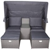 Garden Pleasure Siva vrtna garnitura iz umetnega ratana za 2 osebi Saint-Tropez - | Shoptok.si