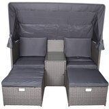 Garden Pleasure Siva vrtna lounge garnitura od umjetnog ratana za 2 Saint-Tropez - | shoptok.hr