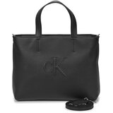 Calvin Klein Jeans Nakupovalne torbe SCULPTED MINI EW TOTE Črna | Shoptok.si