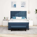  Postelja z vzmetnico in klopjo Modra 140x190 cm Tkanina, (22083574) | Shoptok.si