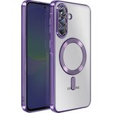 AVIZAR Ovitek za Samsung Galaxy A36, združljiv z MagSafe, s kromiranim robom, Vijolična, (5000189137) | Shoptok.si