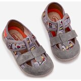 Boto Children's Slippers Milami With Velcro Grey Vehicles Reathiana | Eponuda.ba