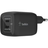 Belkin Wall Charger 2xUSB-C 65W PD 3.0, PPS, black WCH013vfBK | shoptok.hr