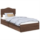 Krevet s od storage Smeđi hrast 70 x 190 cm Konstruirano drvo | shoptok.hr