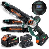 Humberg HM-437 PRO akumulatorska lančana pila za grane zelena, 1x4,0 Ah, 10″ / 8″ | shoptok.hr