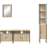  Set namještaja za kupaonicu 4 kom. Sonoma hrast | shoptok.hr