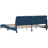 vidaXL Posteljni okvir brez vzmetnice moder 200x200 cm blago, (22062529) | Shoptok.si