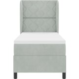 vidaXL Uzglavljeni krevet s madracem svjetlosiva 80x200 cm baršun | shoptok.hr
