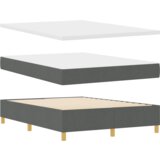  Postelja z vzmetnico z vzglavjem Temno siva 160 x 200 cm blago, (5000126178) | Shoptok.si