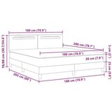 vidaXL Postelja z vzmetnico Bela Super King Umetno Usnje | Shoptok.si
