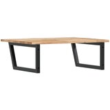  Zidna polica za umivaonik od čelika i masivnog bagremovog drva Smeđa 100 x 60 x 2 cm | shoptok.hr