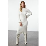 Trendyol Ecru Midi Knitwear Boucle Dress | Shoptok.si