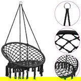 The Living Store Viseči gugalni stol 80 cm antraciten - Gugalni Stol, (21427034) Cene