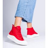 Gemre Red platform sneakers Guerrino | Shoptok.si