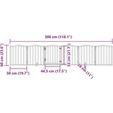 vidaXL Vrata za pse s vratašcima 6 panela sklopiva 300 cm drvo topole | shoptok.hr
