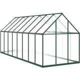 vidaXL Staklenik s okvirom zeleni 445 x 169 x 195 cm aluminijski | shoptok.hr