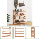The Living Store Regal za čevlje 2 kosa 69x27x41 cm trdna orehovina - Regal Za Čevlje, (21744558) | Shoptok.si