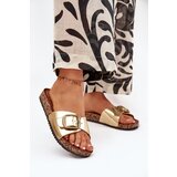 Boto Women Sandals On Cork Platform With Buckle Golden Vianara | Shoptok.si