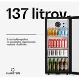 Klarstein GrandCooler Profresionalni hladilnik za pijačo | 106 x 46 cm | LED Notranja osvetlitev | Črna | Shoptok.si