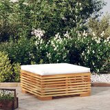 Maison Chic Vrtni stolček - Vrtni stoli za noge s krem blazinami trdna tikovina JS915, (21877907) | Shoptok.si