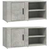 vidaXL TV omarica 2 kosa betonsko siva 80x31,5x36 cm inženirski les, (20734704) | Shoptok.si