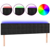 Maison Chic led posteljno vzglavje - vzglavna omarica - nočna omarica črno 160x5x78/88 cm žamet, (21712365) | Shoptok.si