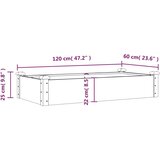  Povišena vrtna gredica s oblogom smeđa 120x60x25 cm od jelovine | Eponuda.com