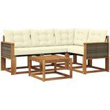 Set vanjskih sofa 5 kom. Prirodna i krem | shoptok.hr