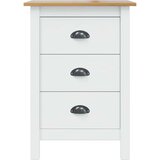  Nočna omarica HILL Bela in medena rjava 46 x 35 x 65 cm, (5000209417) | Shoptok.si