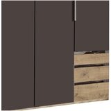 MID.YOU omara s klasičnimi vrati, barve grafita, barve hrasta | Shoptok.si