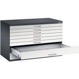 C+P Omara za risbe, DIN A1, 8 predalov, višina 760 mm, črno sive / svetlo sive barve | Shoptok.si