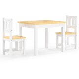 The Living Store 3-delni komplet otroške mize in stolov bel in bež MDF - Komplet Otroške Mize In Stolov, (21419657) | Shoptok.si
