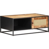  Stolić za kavu 90x50x35 cm grubo drvo manga i prirodna trska | shoptok.hr