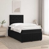  LED okvir za krevet s madracem Crna 120 x 190 cm Baršun | shoptok.hr