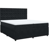  Krevet s oprugama i madracem crni 200x200 cm baršunasti | shoptok.hr