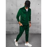 DStreet Men's green velor tracksuit AX0713 | Shoptok.si