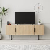 Marckeric TV omarica v hrastovem dekorju v naravni barvi 140x55 cm Titan – | Shoptok.si