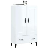  Visoka komoda sjajna bijela 70x31x115 cm od konstruiranog drva | shoptok.hr