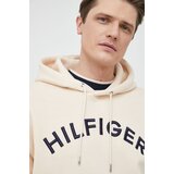 Tommy Hilfiger Dukserica za muškarce, boja: bež, s kapuljačom, s aplikacijom | shoptok.hr