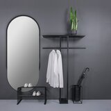 Spinder Design Crna željezna zidna vješalica s policom 100 cm Luno Large – | shoptok.hr