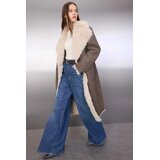 TRENDYOLMILLA ženska jakna Twoaw26Kb00003, Višebojna / Mink-Ecru Cene