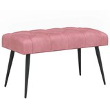  Klupa s gumbastim tkanjem Ružičasta 80 x 40 x 46 cm Baršun | shoptok.hr